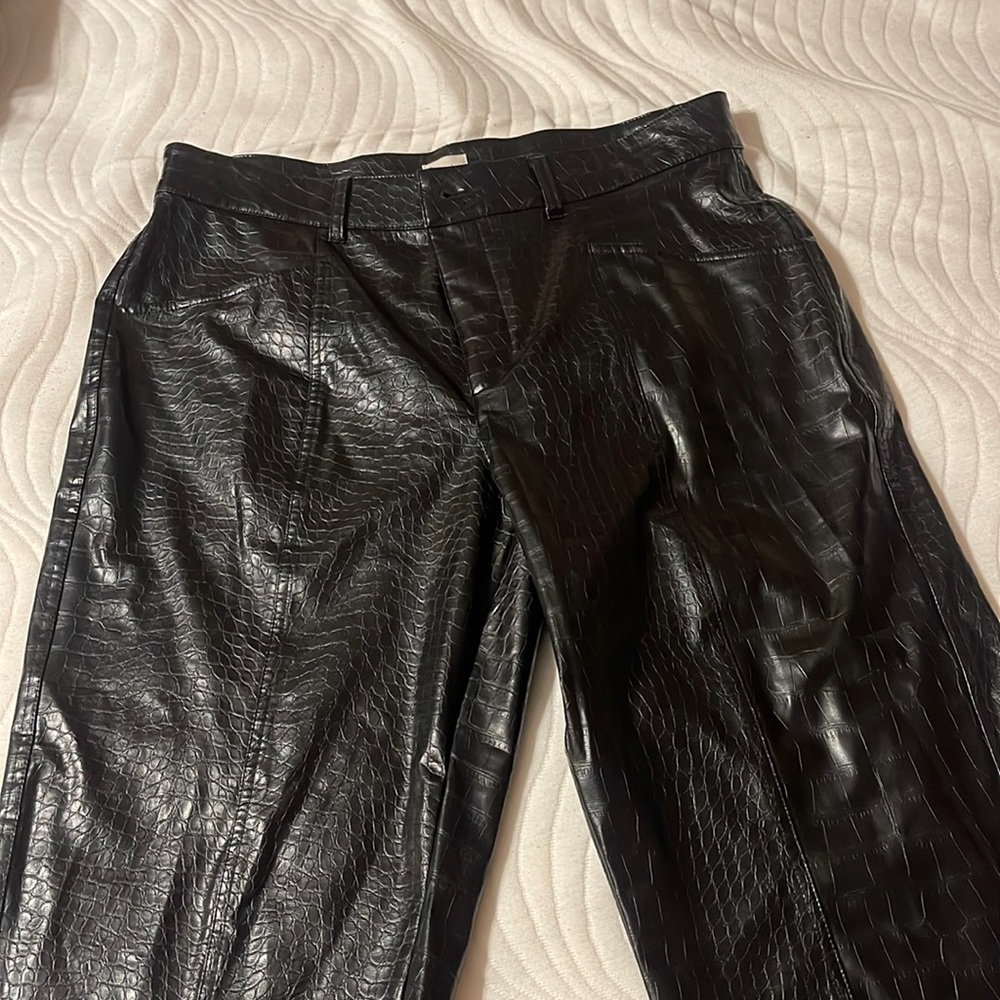 Black leather pants